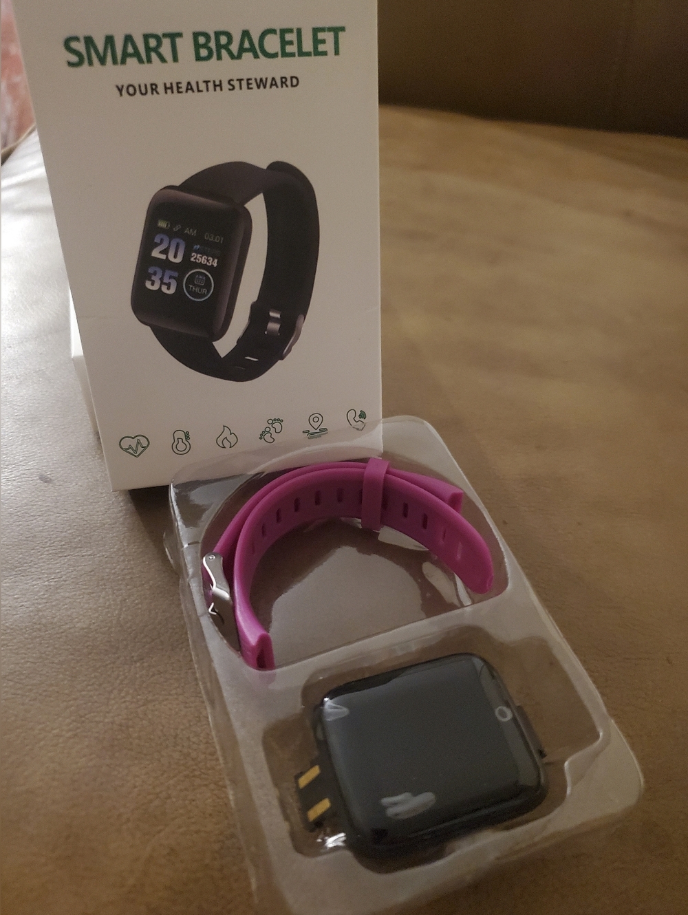 Smart Bracelet Your Health Steward Color Purple New